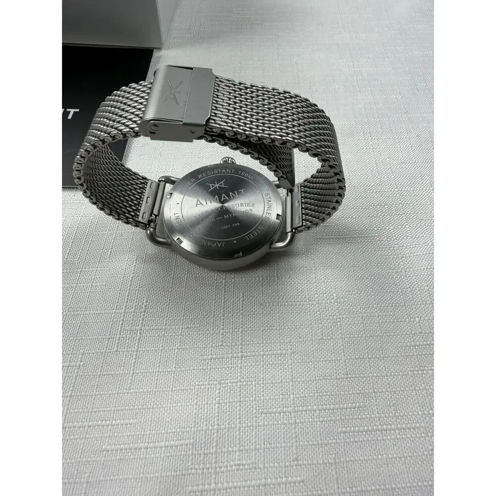 Mykonos Watches | 42 mm Men's Analogue Watch | Stainless Steel Mesh